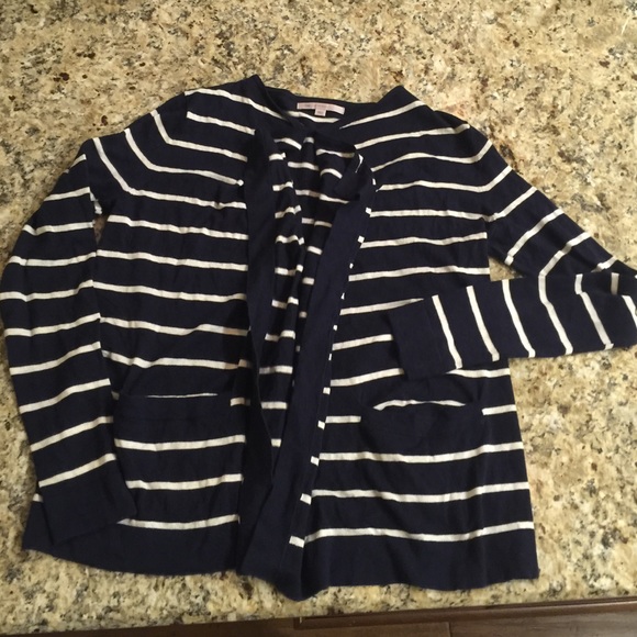 Gap striped open front cardigan, XS