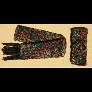 Crocheted  Scarf and Headband Set