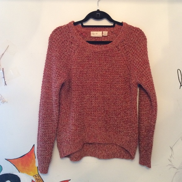 Dark red knit sweater