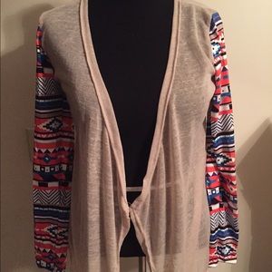 New Aztec cardigan top large