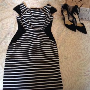 Black and white body con dress