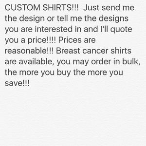 Custom t-shirts, sweatshirts, pants, sweats!!!