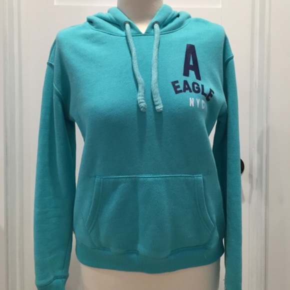 NWOT AEO turquoise hoodie, Small
