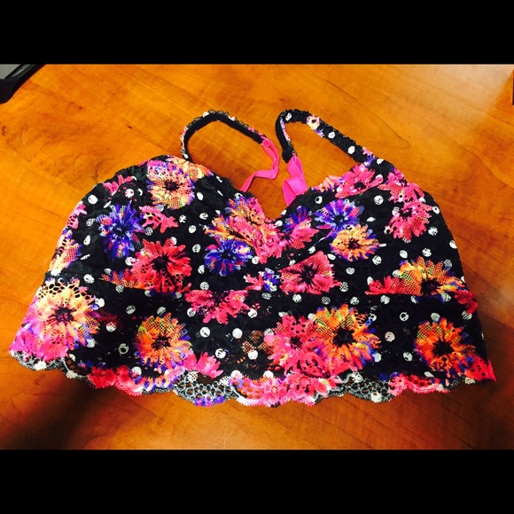 PINK lace bralette