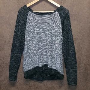APT.9 SWEATER  BLACK/WHITE &  SILVER KNITTING