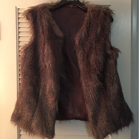 Faux fur vest