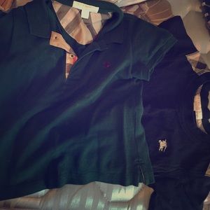 Two little boy Burberry tops