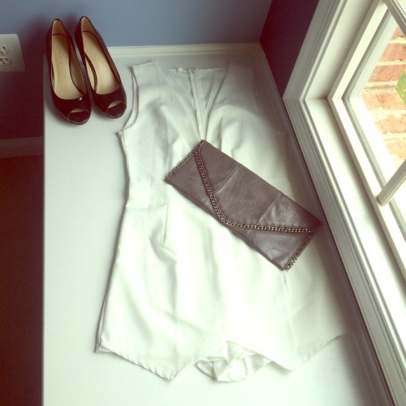 Envelope skirt romper