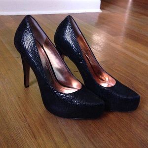 BCBG Snake Skin Heels