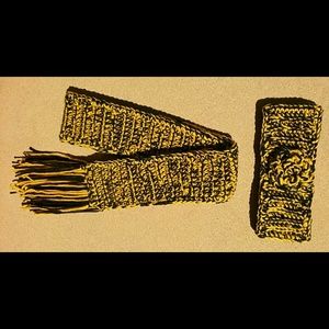 Crocheted Scarf and Headband Set