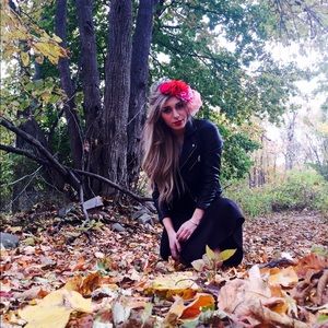 Floral hair crown-handmade