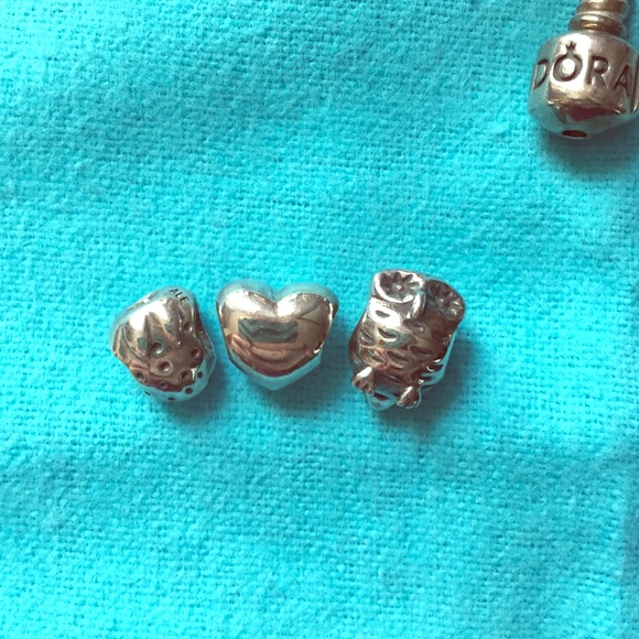 Set of three pandora charms