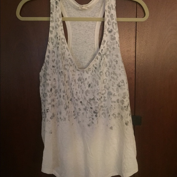 Cheetah print off white tank top - Picture 1 of 3