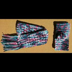 Crocheted Scarf and Headband Set