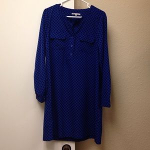 Gap shift dress in blue and black size medium