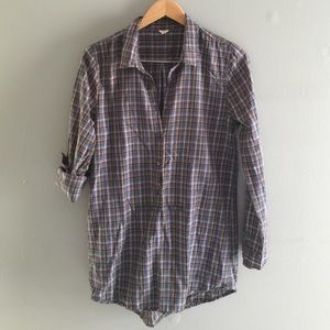 J. Crew Long Plaid Popover Tunic