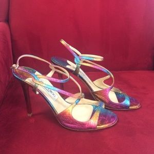 Multicolored Snakeskin Jimmy Choo Heels