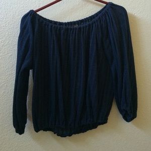 Blue off the shoulder top