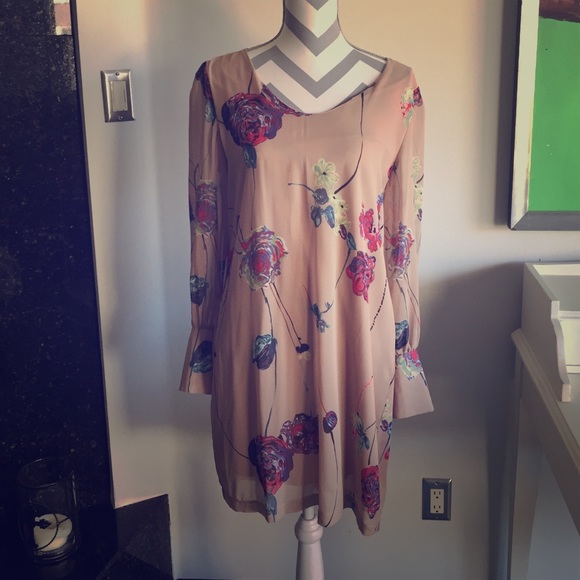 Long sleeved shift dress
