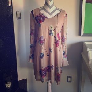 Long sleeved shift dress