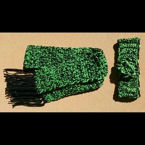 Crocheted Scarf and Headband Set