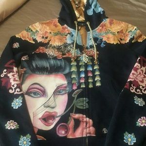 Rare Christian Audigier Zip Up Jacket