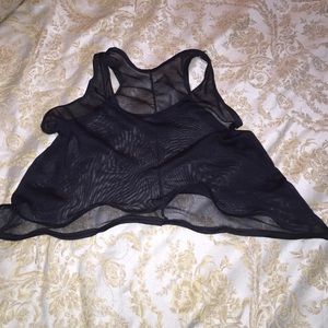 Mesh racer back crop top