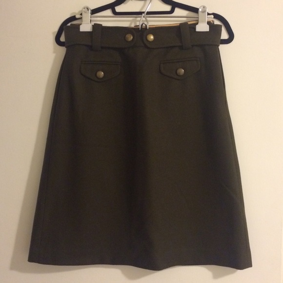 J Crew A-Line Military skirt