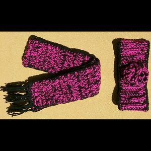Crocheted Scarf and Headband Set