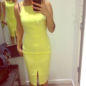 Yellow h&m going out dress
