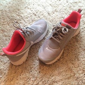 Grey & Coral Nike Shoes