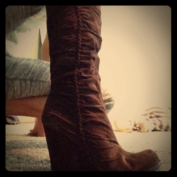Mia Chocolate Suede Wedge Boot