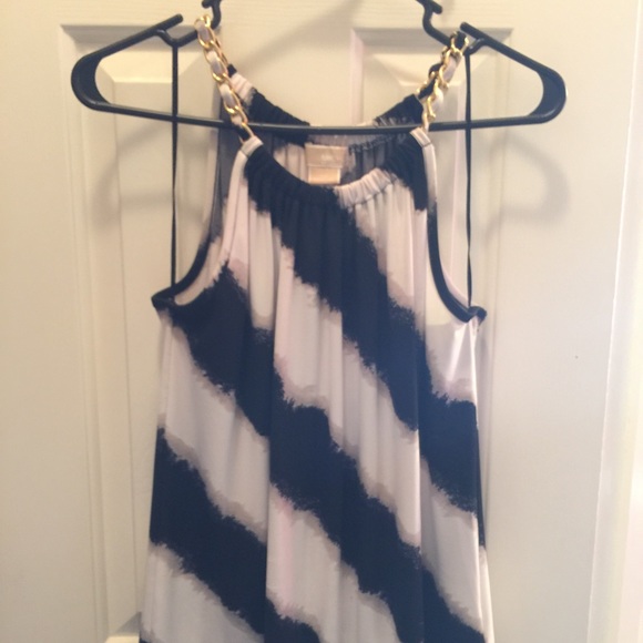 Michael Kors black and white top