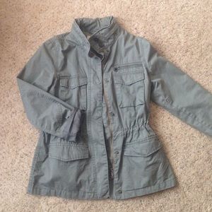 Army green military trench coat utility jacket