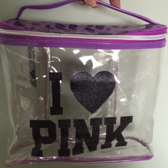 Pink clear beach tote