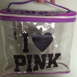 Pink clear beach tote