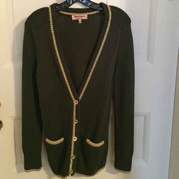 Juicy Couture Worn Once Hunter Green Knit Cardigan