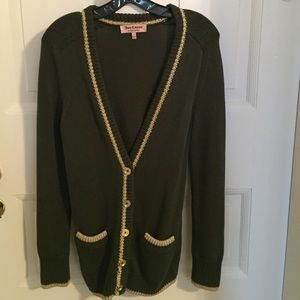 Juicy Couture Worn Once Hunter Green Knit Cardigan
