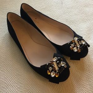 Navy Suede Kate Spade Flats