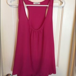 Bright pink tank top