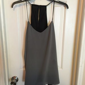 Black/gray reversible tank top