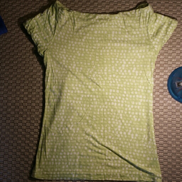 XS lime green Banana Republic top
