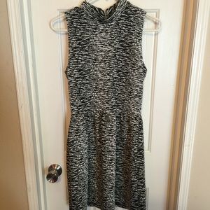 Black and white dress.