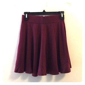 Burgundy skater skirt