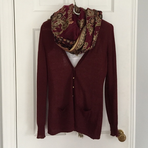 Banana Republic lightweight cardigan, dark red, XS