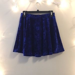 Blue Velvet Skater Skirt