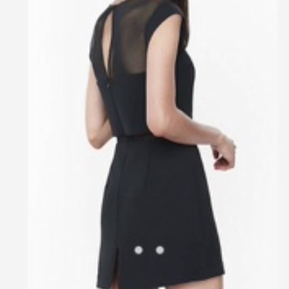 Like new Express Black sheer midi sheath dress - Picture 3 of 3