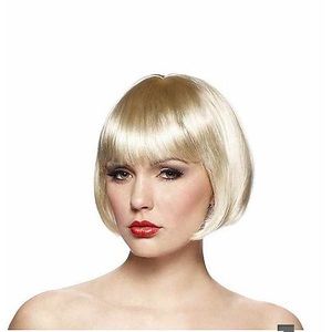 Short blonde adult bob wig