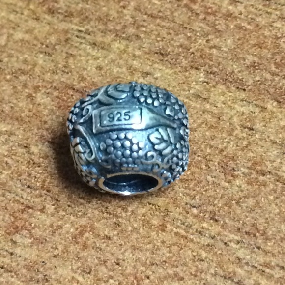 Sterling silver vino charm