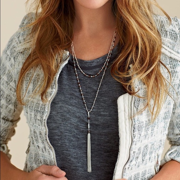 Stella & Dot Gitane Tassel Necklace - SILVER
